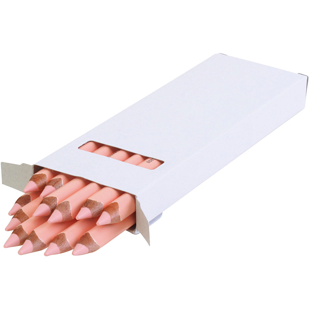 Lápices de colores EDU3 Jumbo rosa palo — 12 ud (1 pack)
