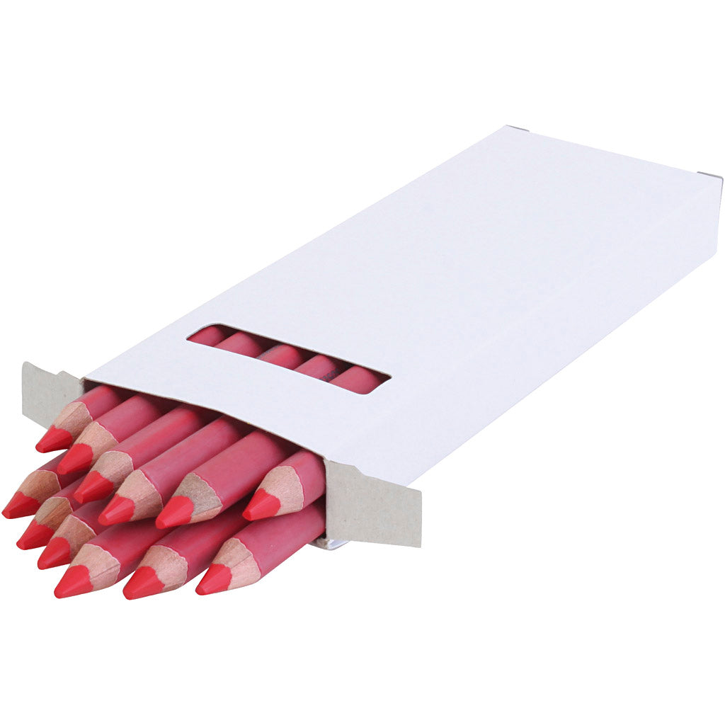 Lápices de colores EDU3 Jumbo rojo — 12 ud (1 pack)