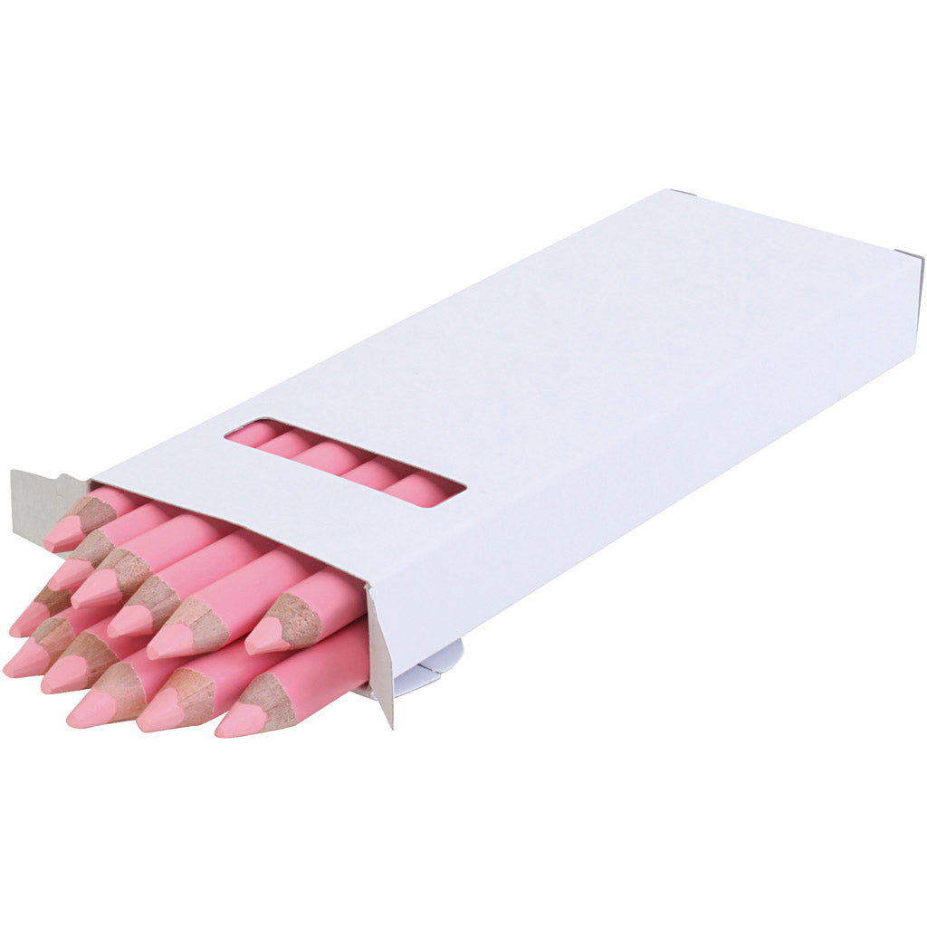 Lápices de colores EDU3 Jumbo rosa palo — 12 ud (1 pack)