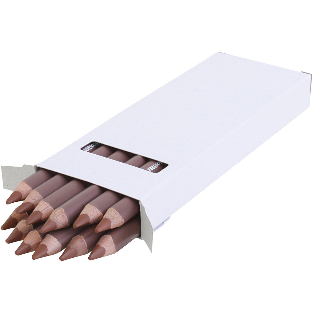 Lápices de colores EDU3 Jumbo marrón claro — 12 ud (1 pack)