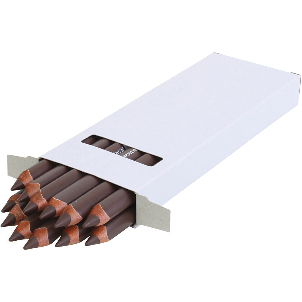 Lápices de colores EDU3 Jumbo marrón oscuro — 12 ud (1 pack)