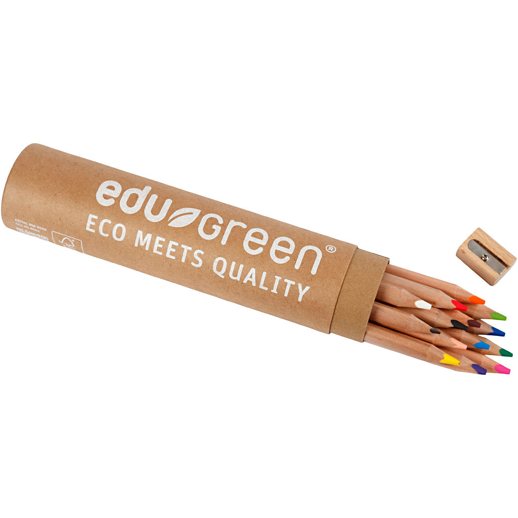 Lápices EDU3 Edugreen Jumbo colores surtidos — 12 ud (1 pack)