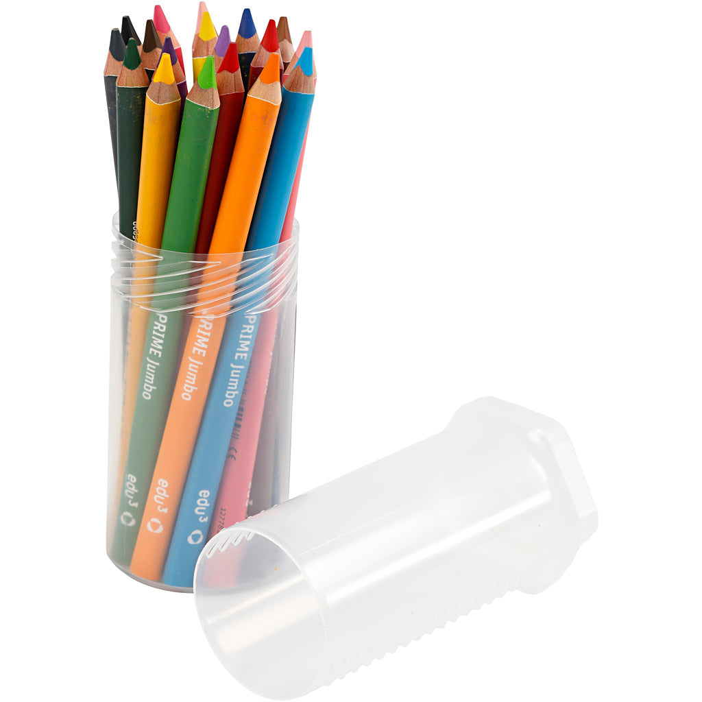 Lápices de colores EDU3 Jumbo colores surtidos — 18 ud (1 pack)