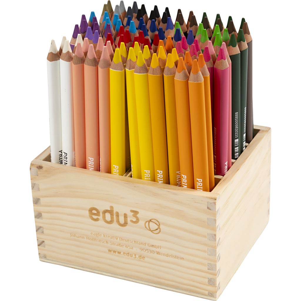 Lápices de colores EDU3 Jumbo colores surtidos — 96 ud (1 pack)