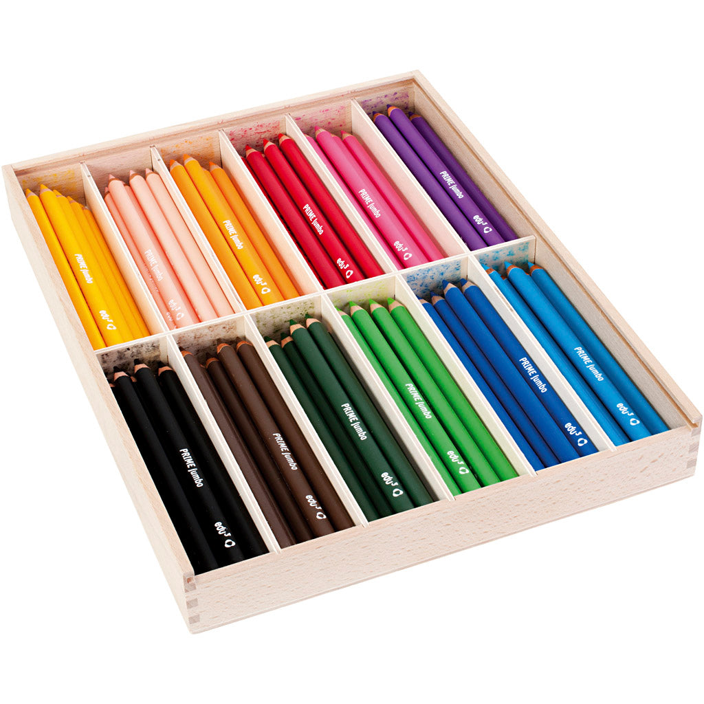 Lápices de colores EDU3 Jumbo colores surtidos — 144 ud (1 pack)