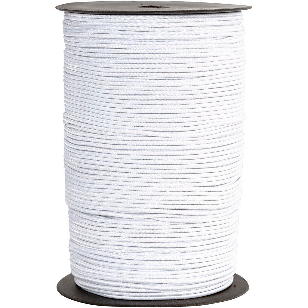 Cordón elástico blanco — 250 m (1 rollo)