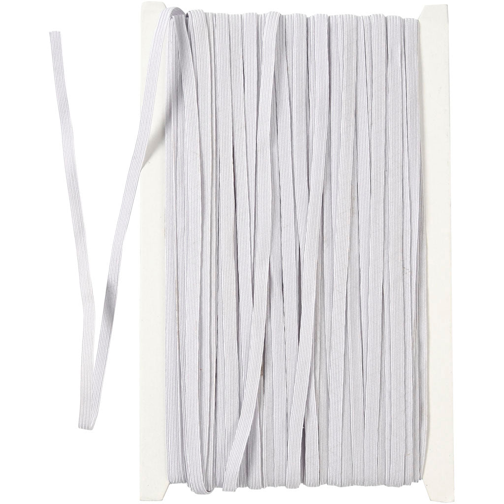 Cordón elástico para bisutería blanco — 50 m (1 rollo)