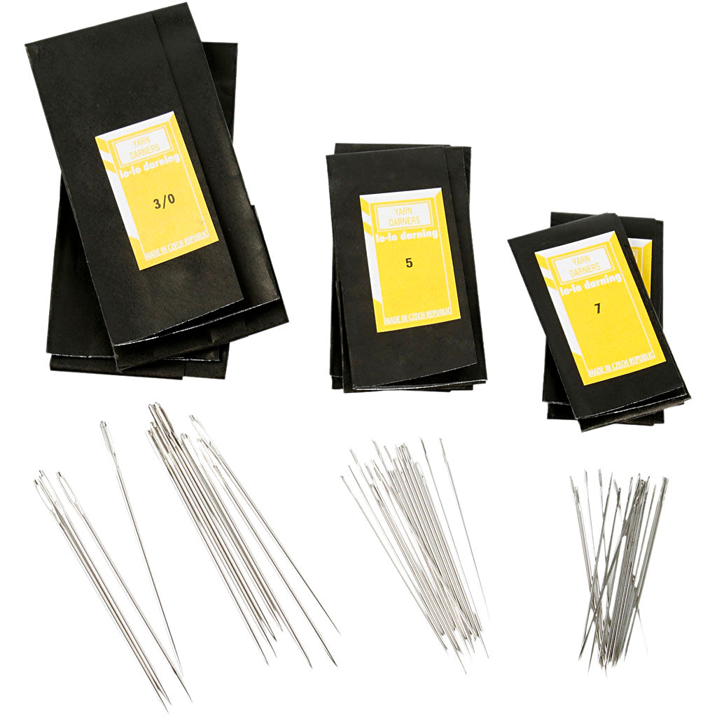 Agujas de zurcir n.º 3/0+5+7 L: 48-65 mm — 150 ud (1 pack)