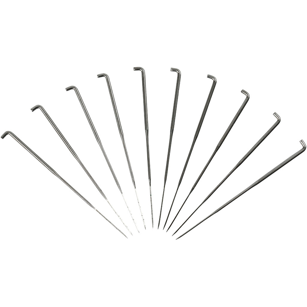 Aguja de fieltrar punta media L: 7.5 cm — 10 ud (1 pack)