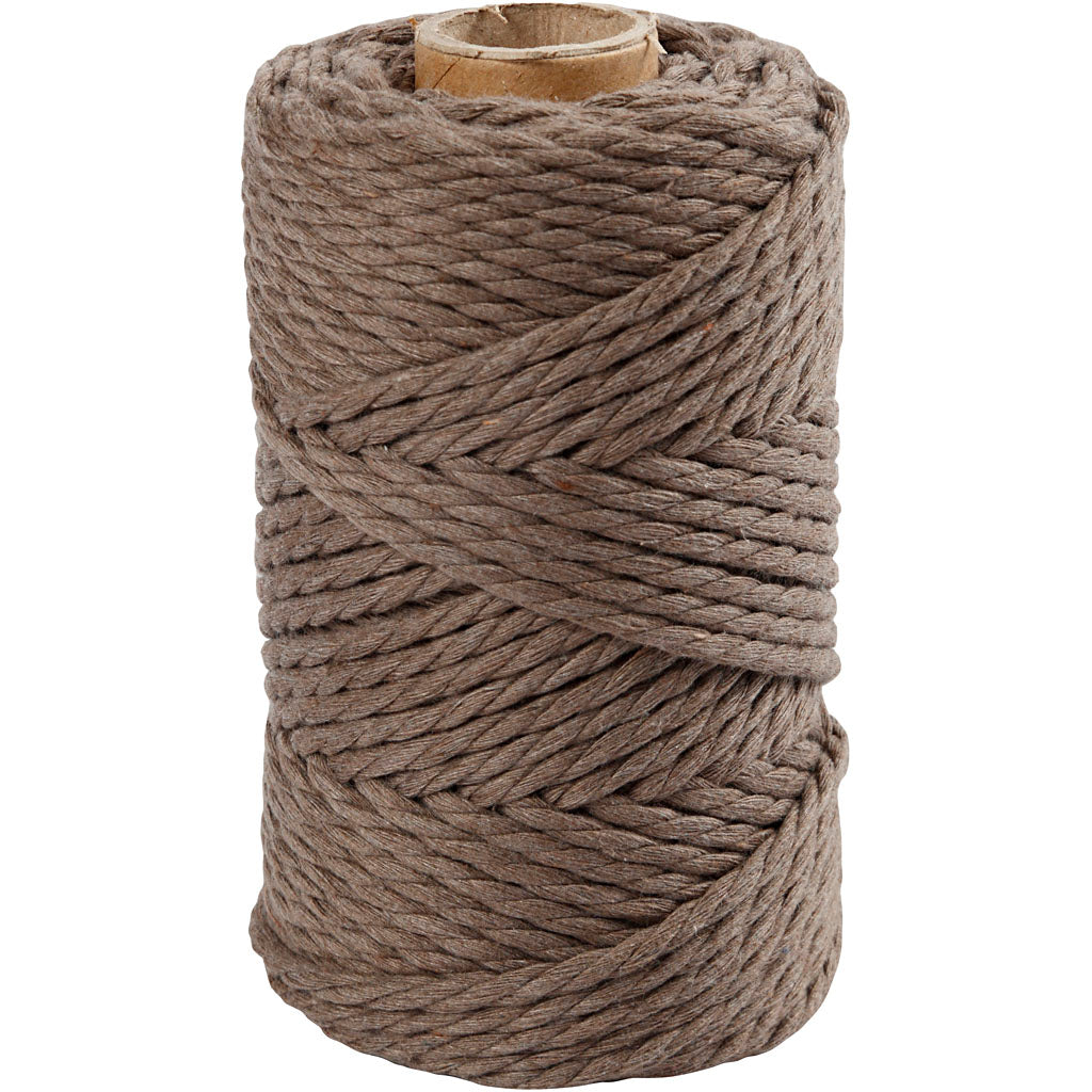 Cordón de macramé marrón claro ⌀ 4 mm 330 g