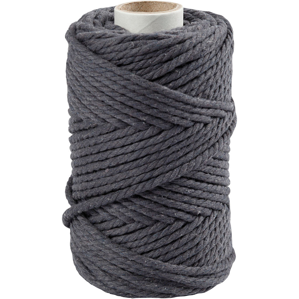 Cordón de macramé gris ⌀ 4 mm 330 g