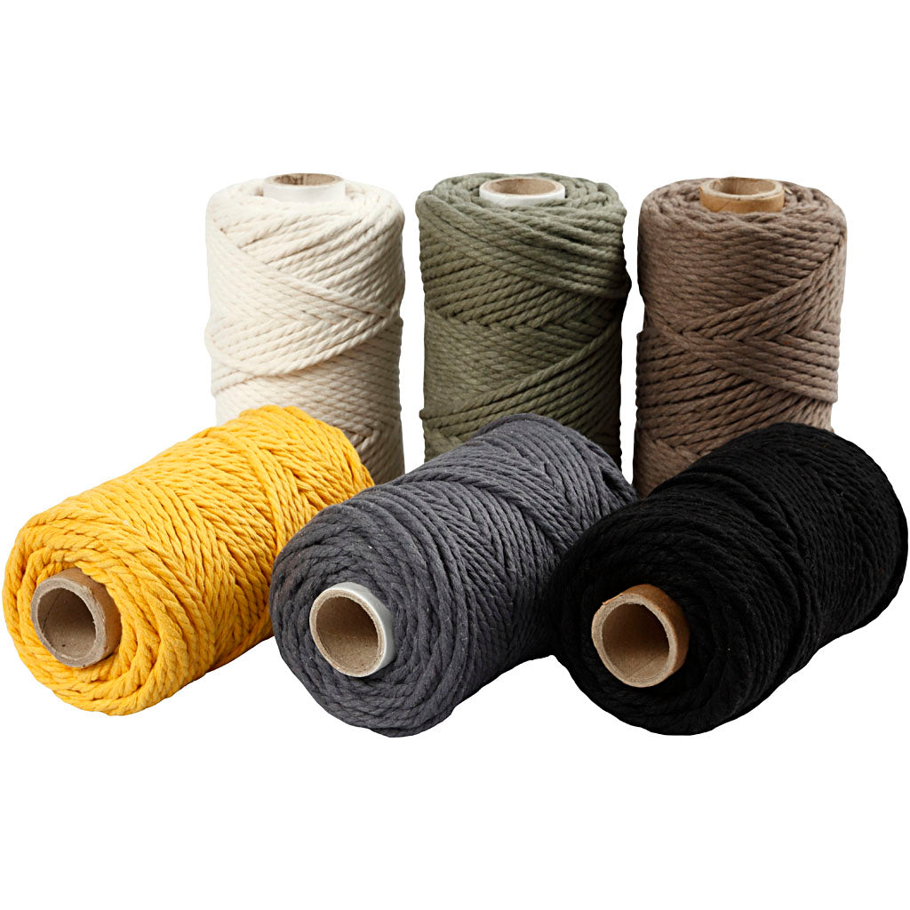 Cordón de macramé colores surtidos ⌀ 4 mm 330 g