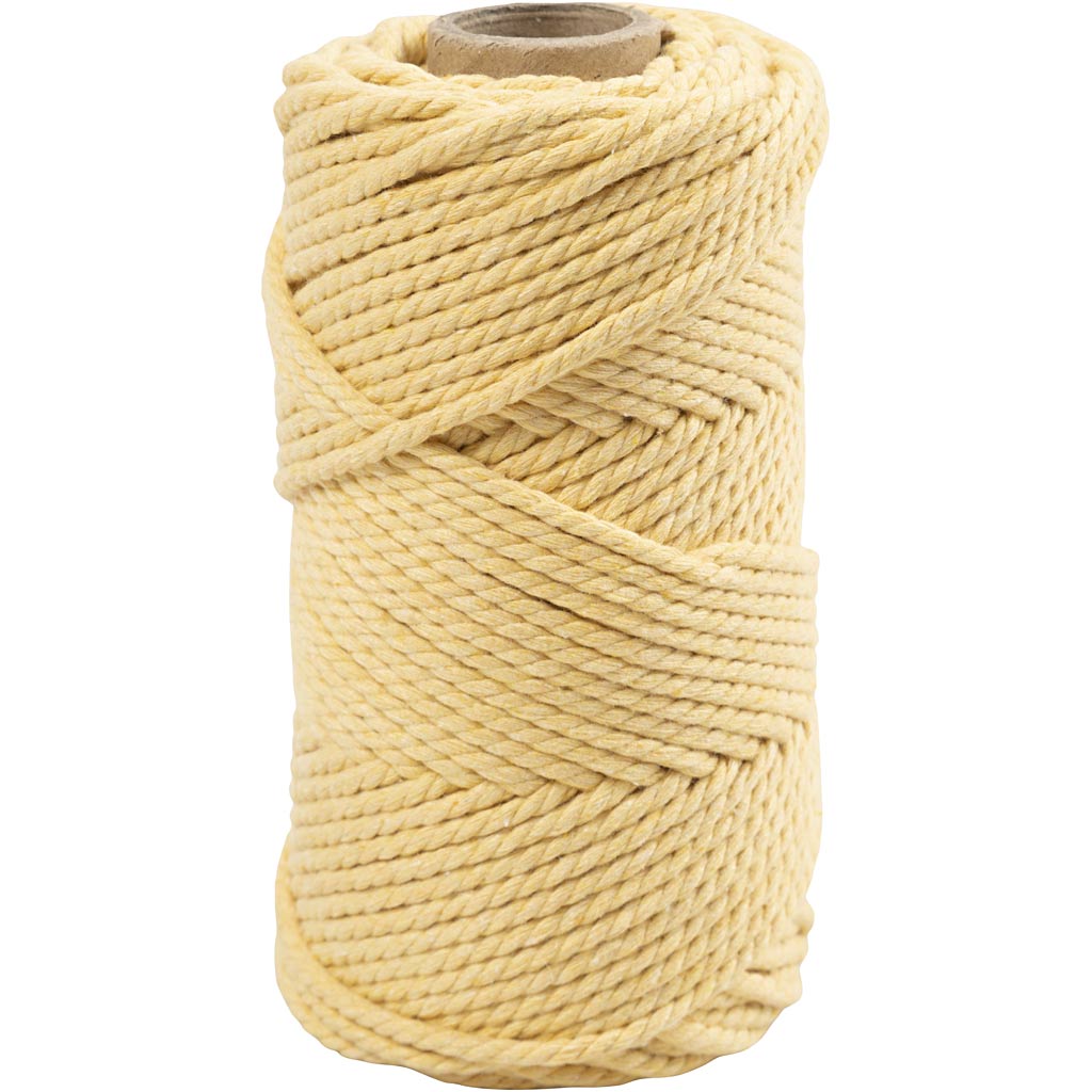 Cordón de macramé amarillo ⌀ 4 mm 330 g