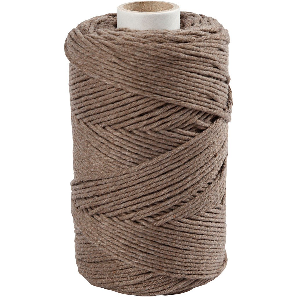 Cordón de macramé marrón claro ⌀ 2 mm 330 g