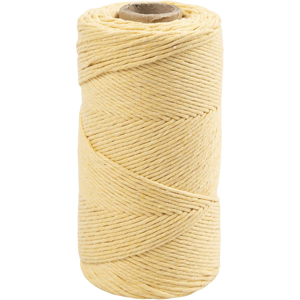 Cordón de macramé amarillo ⌀ 2 mm 330 g