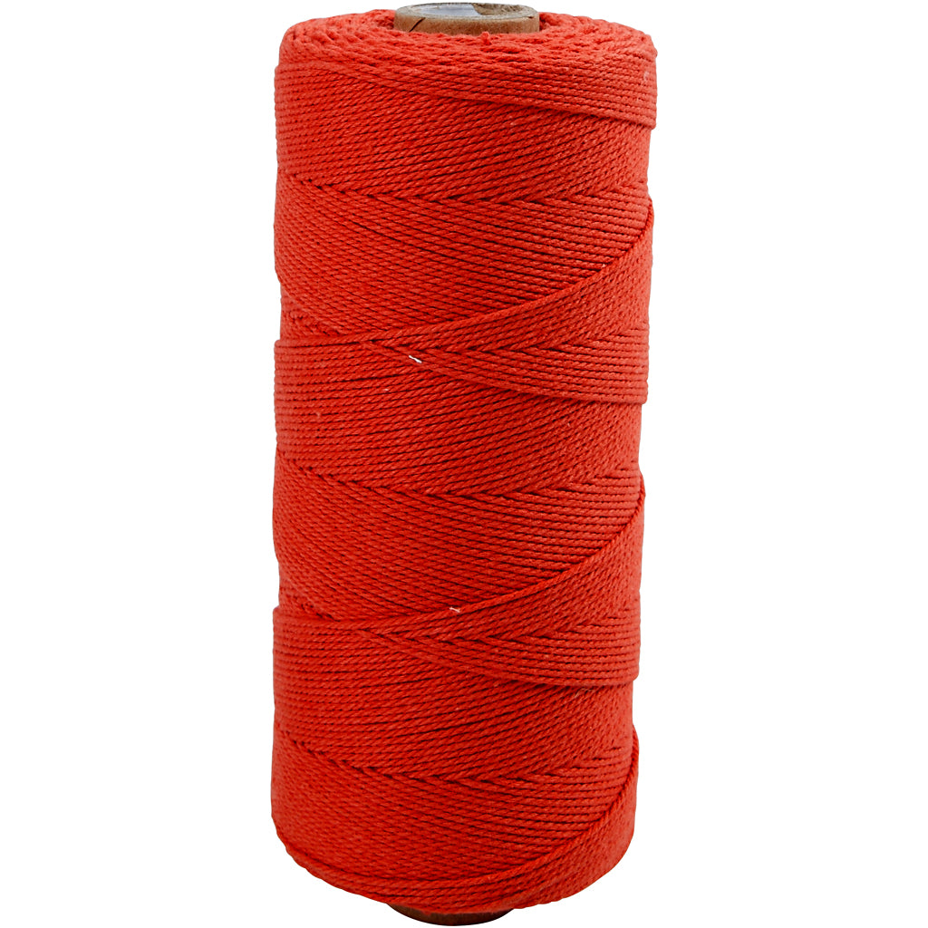 Cordón de macramé rojo L: 315 m 220 g