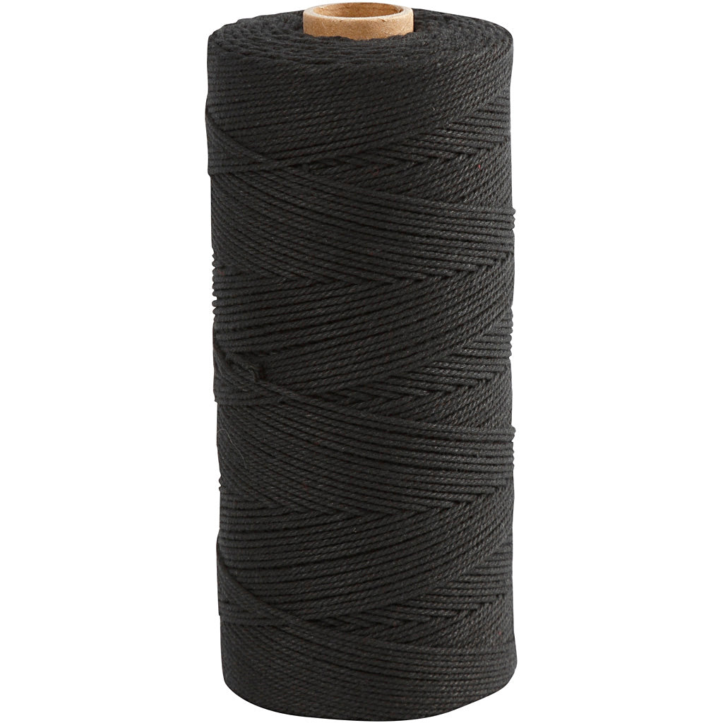 Cordón de macramé negro L: 315 m 220 g