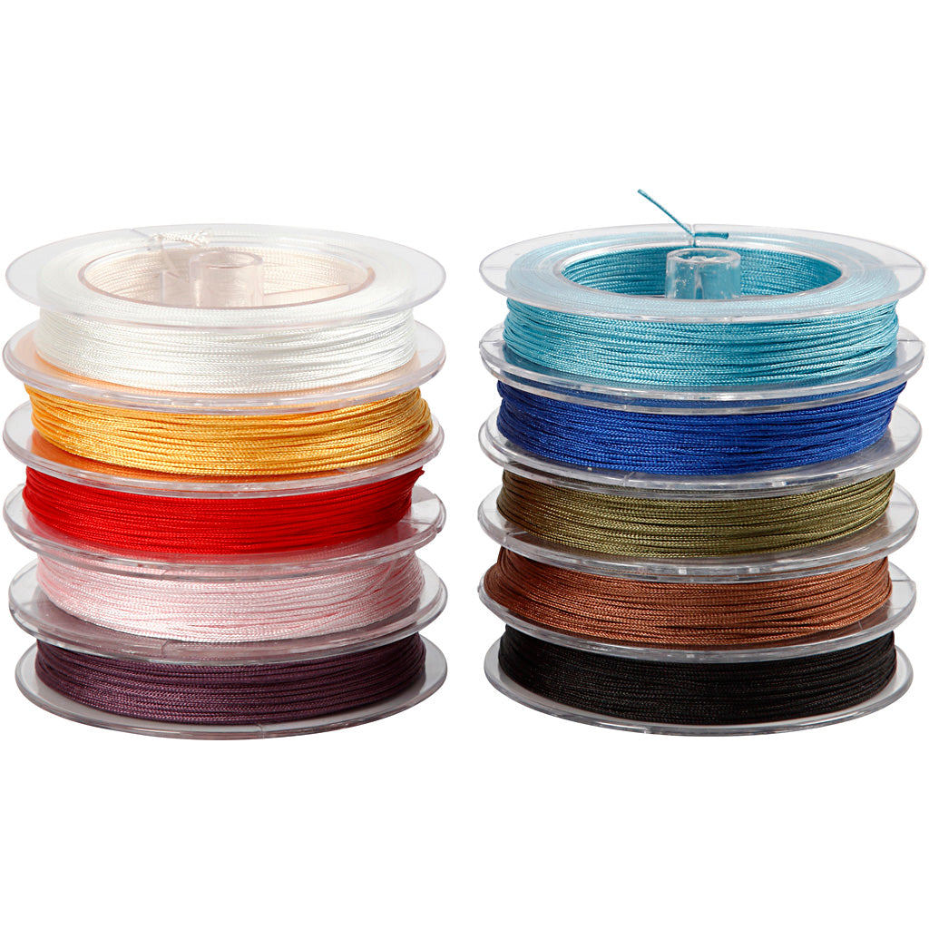 Cordón de poliéster colores surtidos — 10x50 m (1 pack)