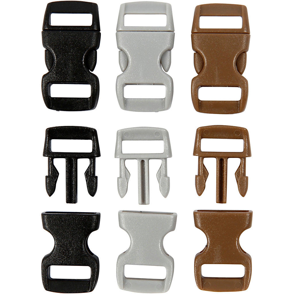 Cierre de clic negro 3x11 mm — 100 ud (1 pack)