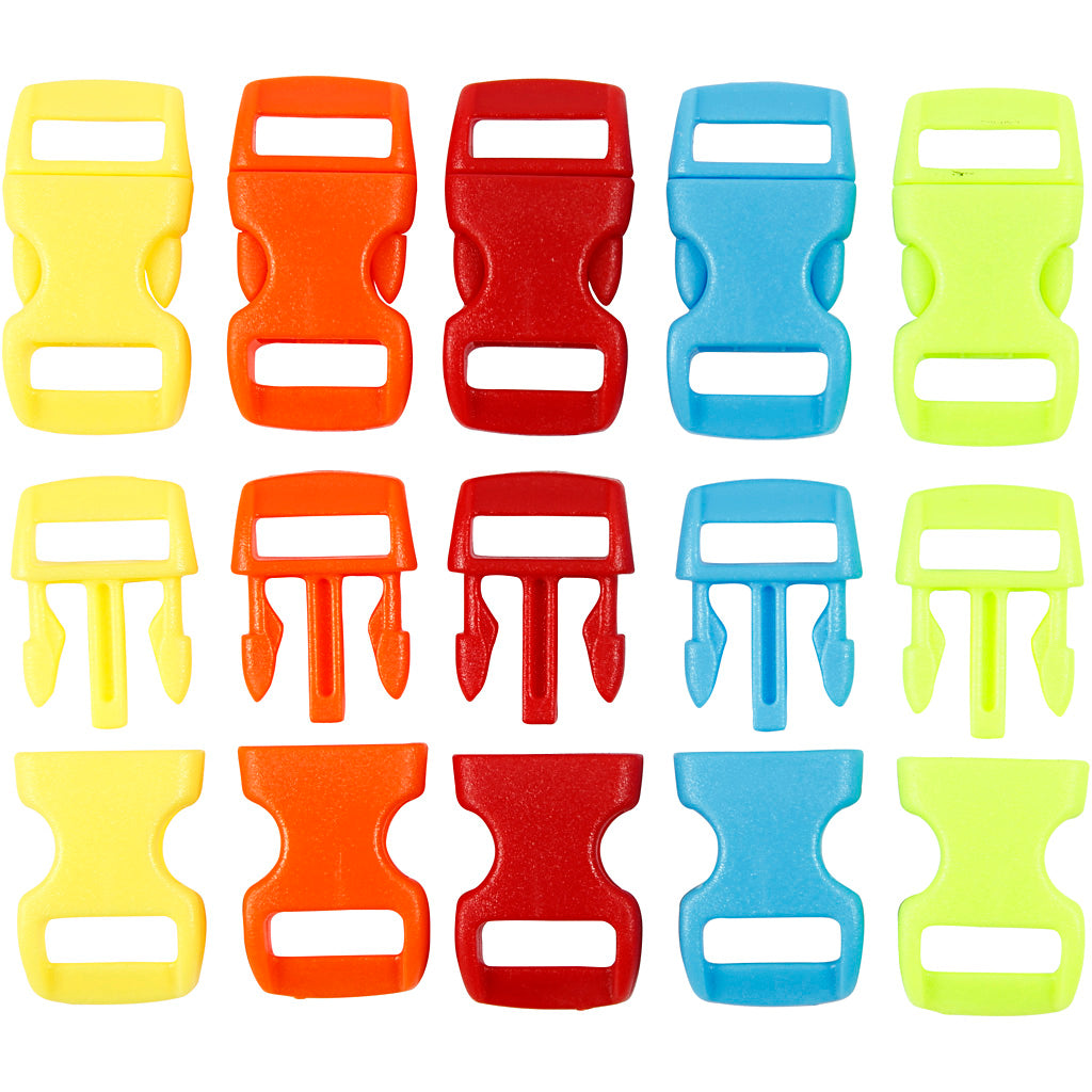 Cierre de clic colores surtidos 3x11 mm — 100 ud (1 pack)