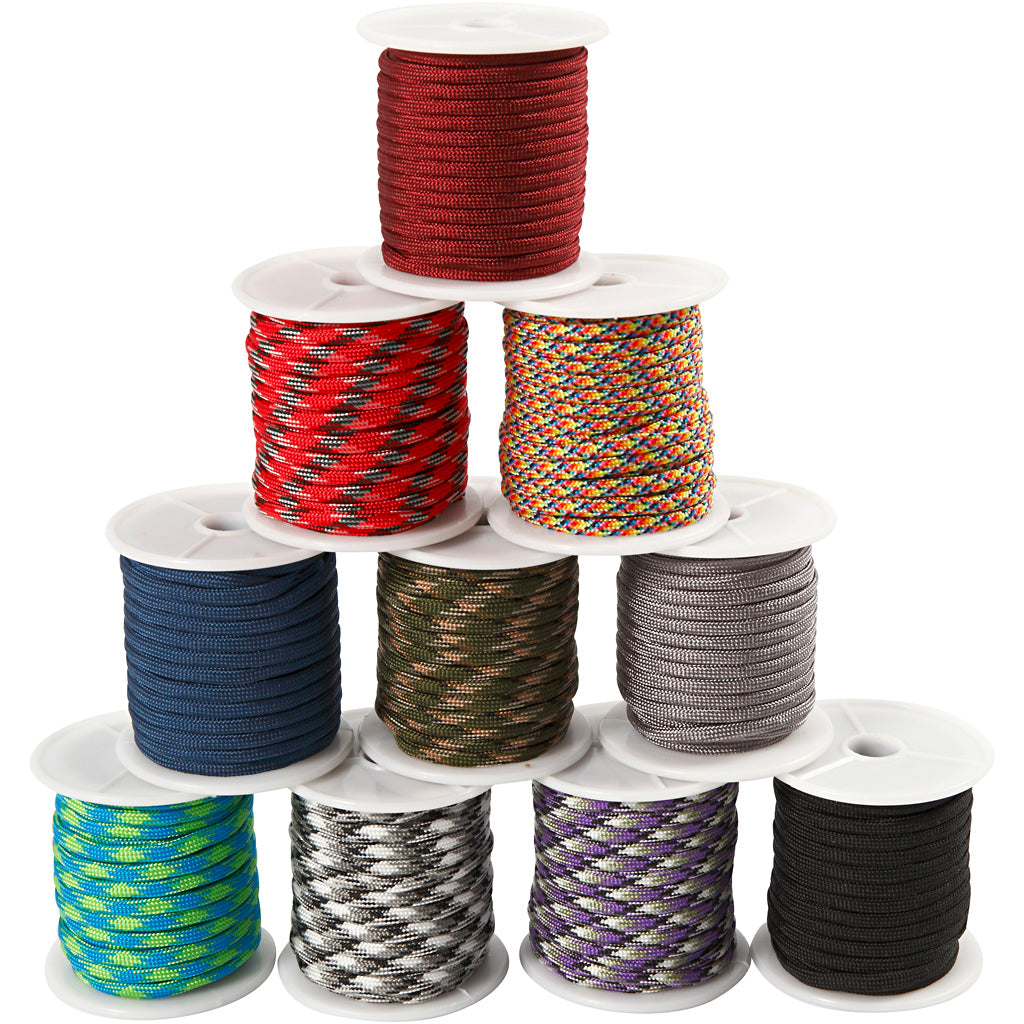 Cordón de poliéster colores surtidos — 10x10 m (1 pack)