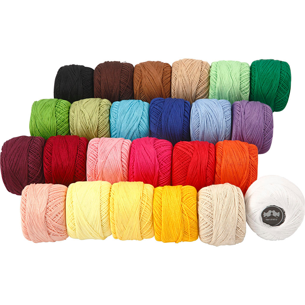 Hilo algodón mercerizado colores surtidos 20 g