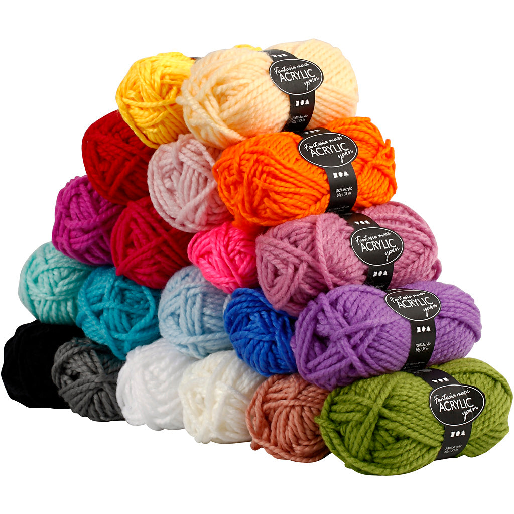 Hilo acrílico Fantasia colores surtidos L: 35 m 50 g