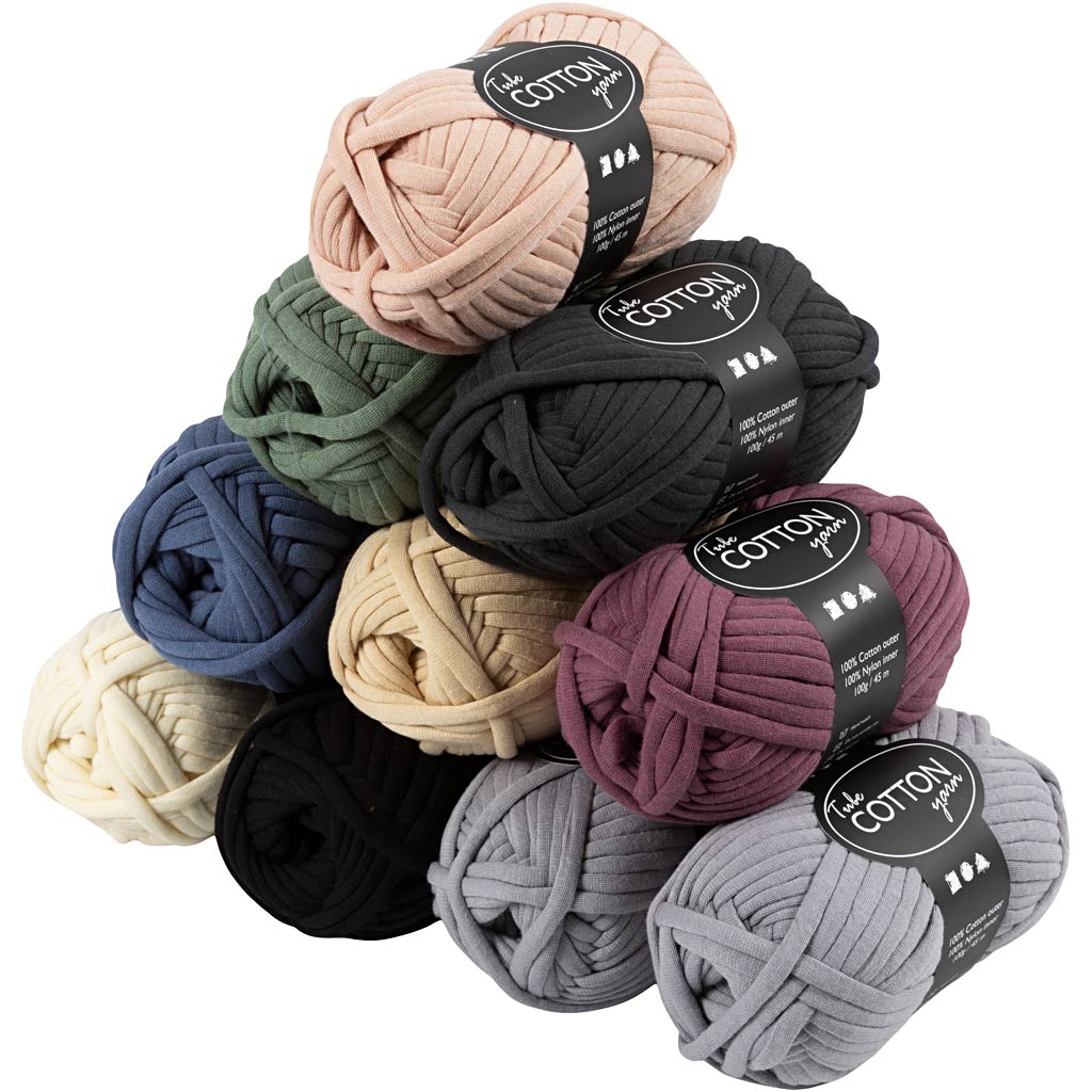 Lana tubular colores surtidos L: 45 m 100 g