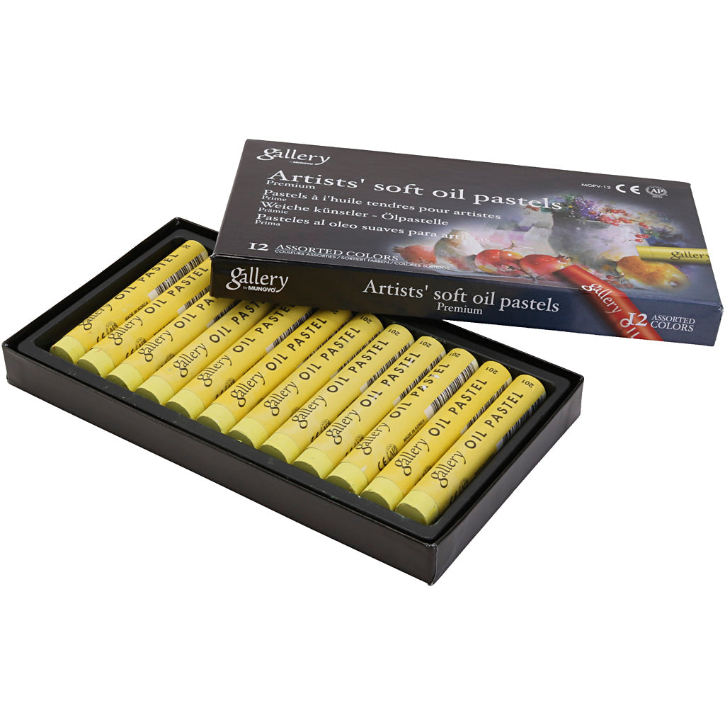 Pasteles al óleo Gallery amarillo ⌀ 11 mm — 12 ud (1 pack)
