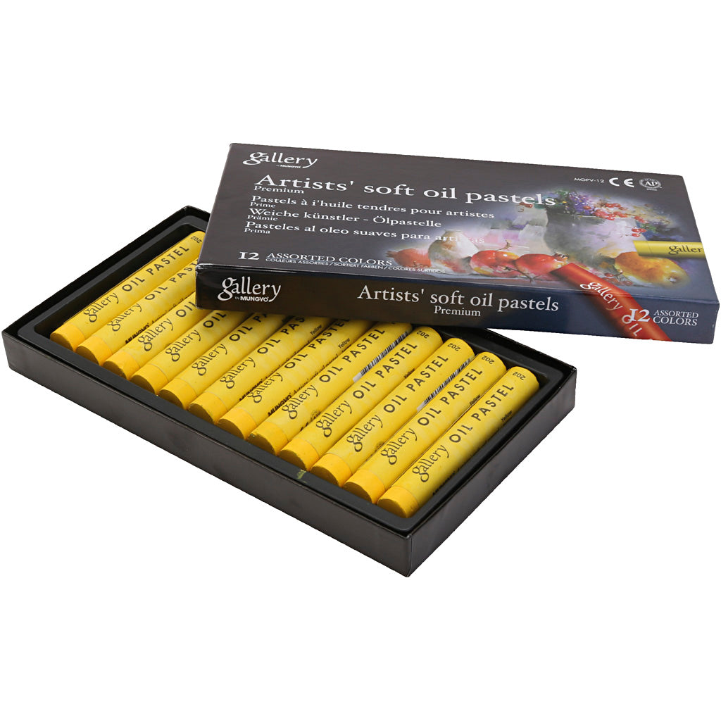 Pasteles al óleo Gallery amarillo ⌀ 11 mm — 12 ud (1 pack)