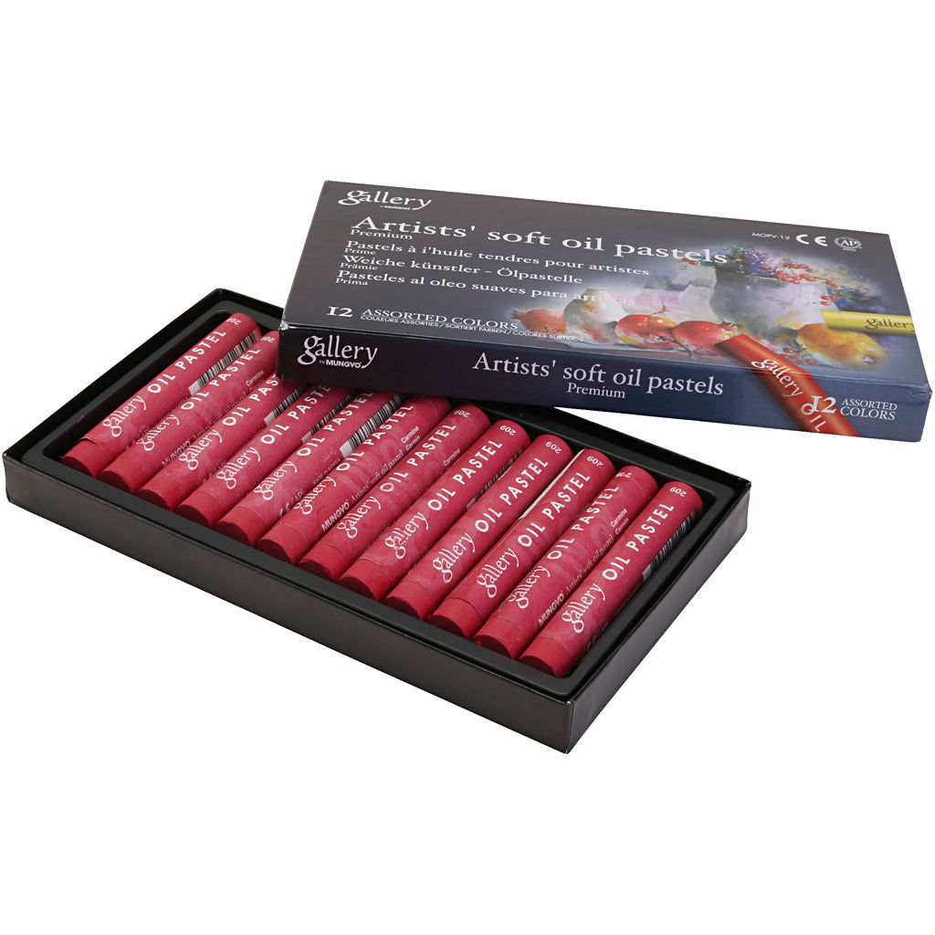 Pasteles al óleo Gallery rojo ⌀ 11 mm — 12 ud (1 pack)