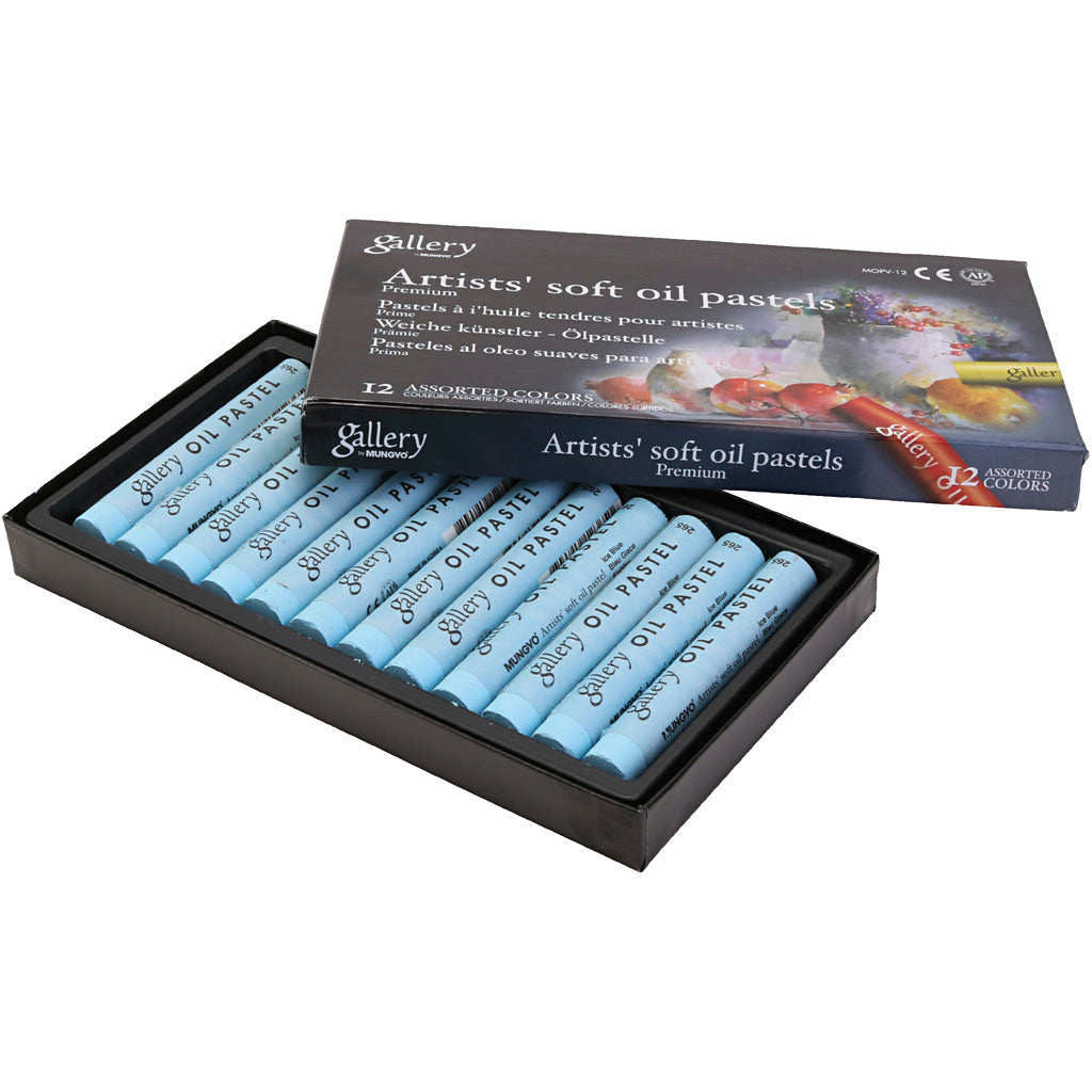Pasteles al óleo Gallery azul ⌀ 11 mm — 12 ud (1 pack)
