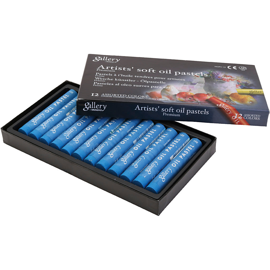 Pasteles al óleo Gallery azul cobalto ⌀ 11 mm — 12 ud (1 pack)