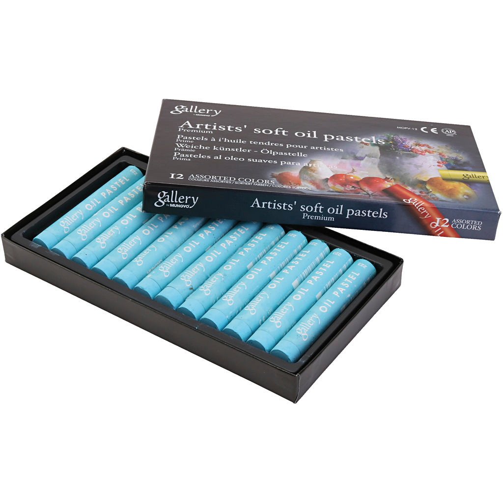Pasteles al óleo Gallery turquesa ⌀ 11 mm — 12 ud (1 pack)