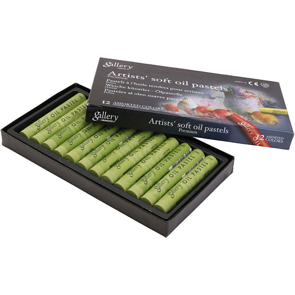 Pasteles al óleo Gallery oliva ⌀ 11 mm — 12 ud (1 pack)
