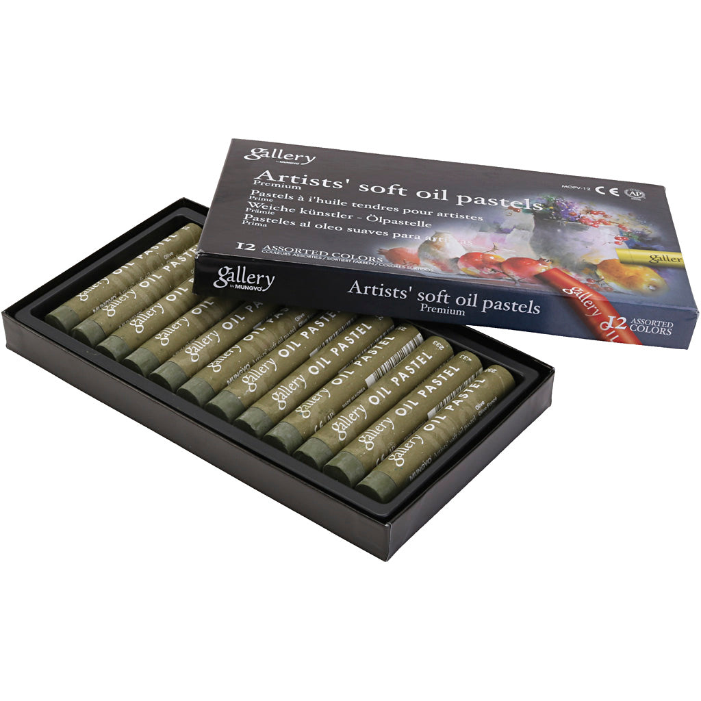 Pasteles al óleo Gallery oliva ⌀ 11 mm — 12 ud (1 pack)