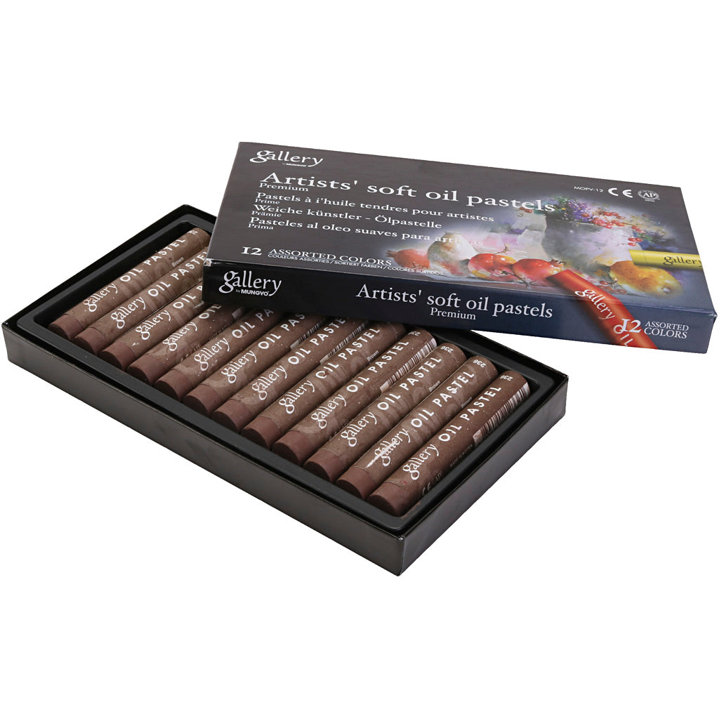 Pasteles al óleo Gallery marrón ⌀ 11 mm — 12 ud (1 pack)