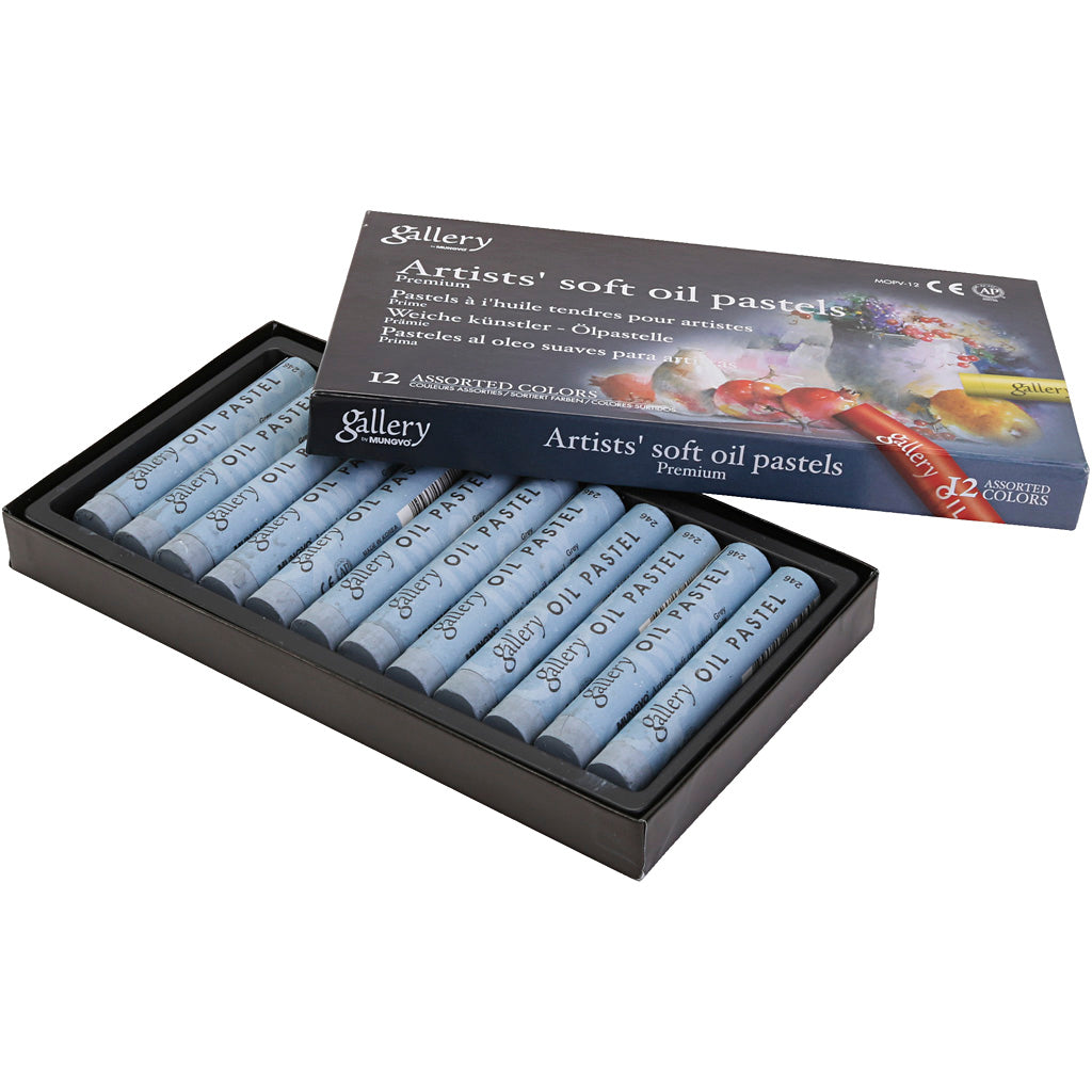 Pasteles al óleo Gallery gris ⌀ 11 mm — 12 ud (1 pack)