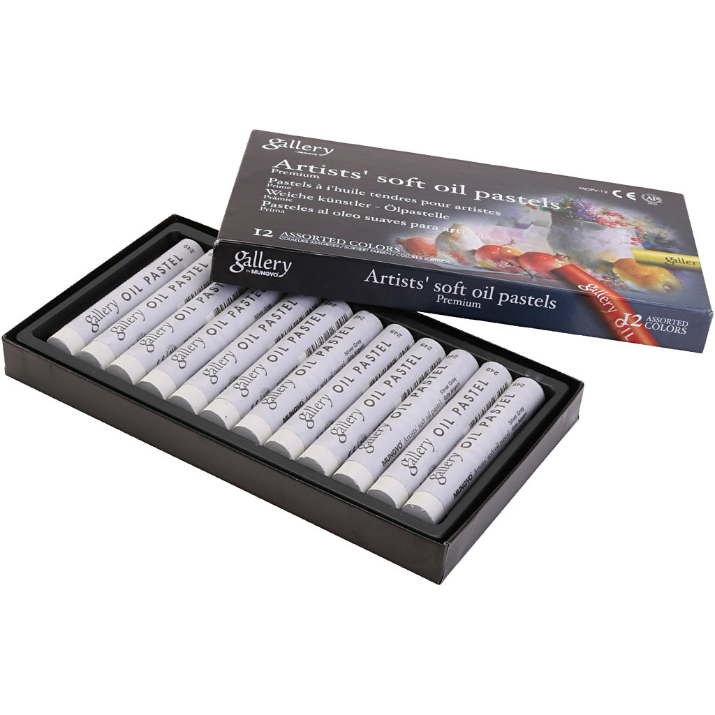Pasteles al óleo Gallery gris ⌀ 11 mm — 12 ud (1 pack)