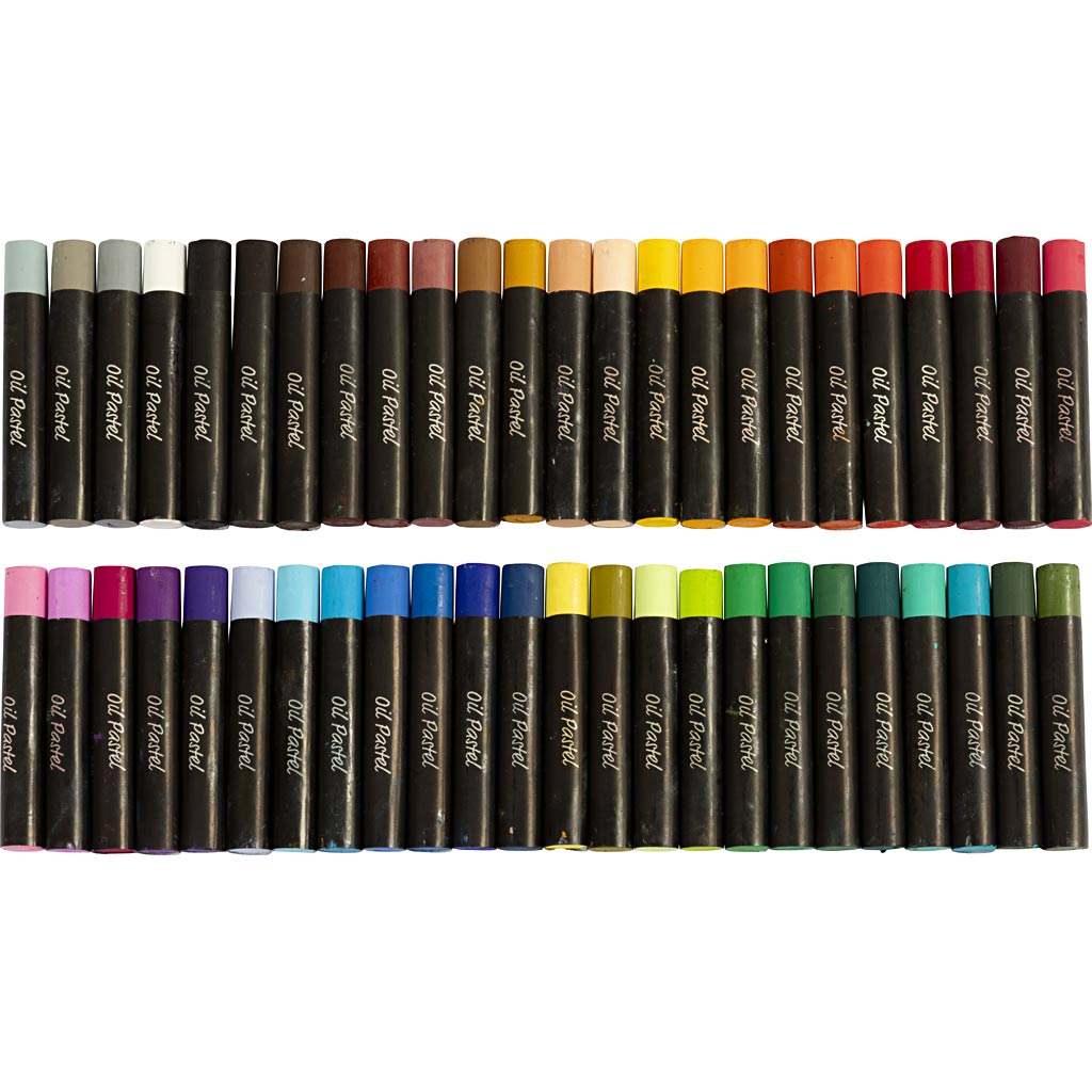 Pasteles al óleo colores surtidos L: 7 cm — 48 ud (1 pack)