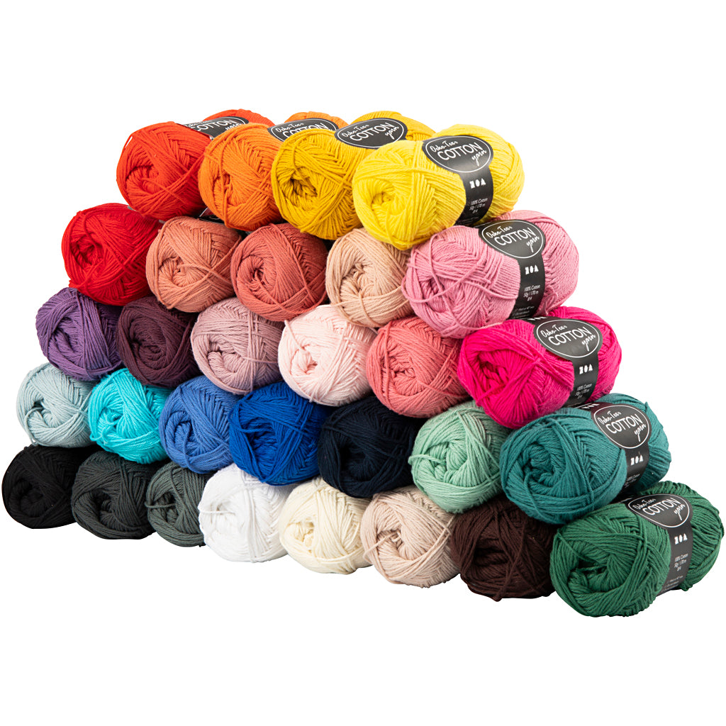 Hilo de algodón colores surtidos n.º 8/4 L: 170 m 50 g