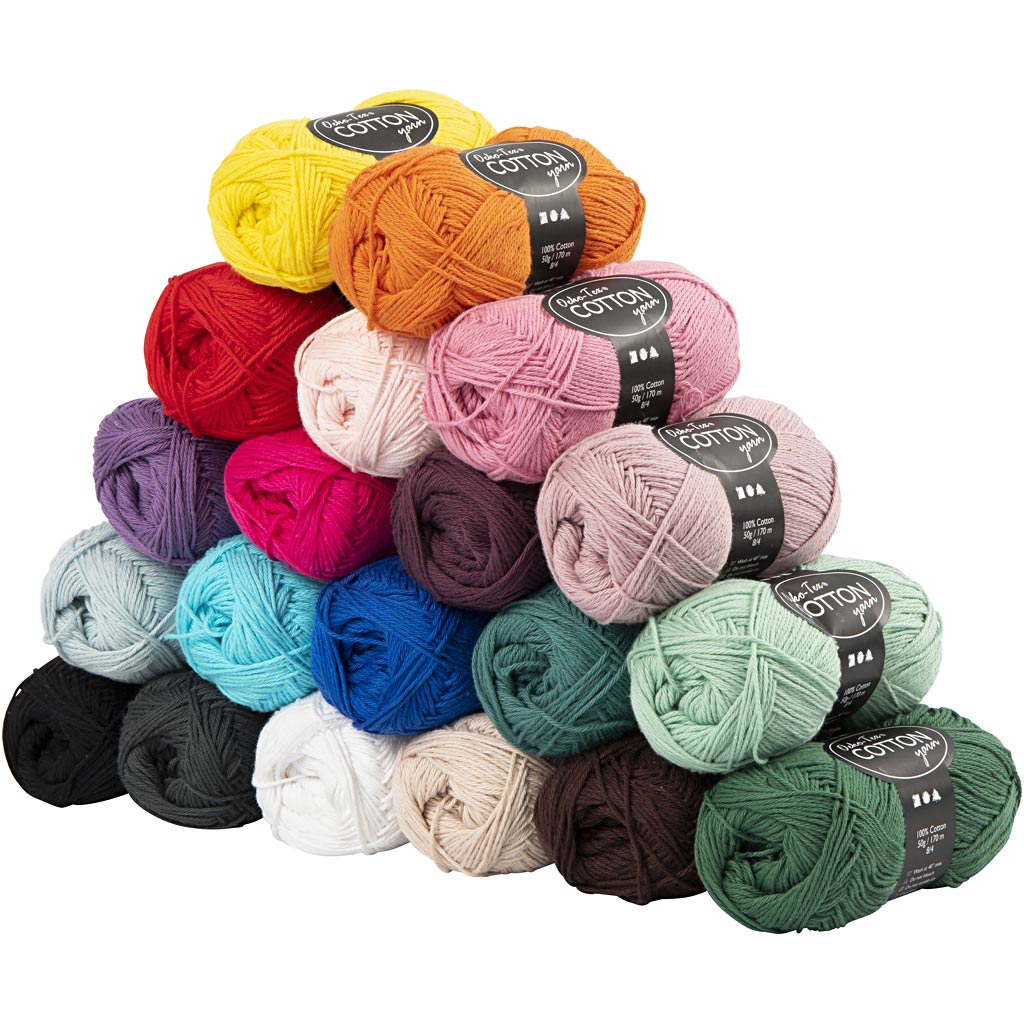 Hilo de algodón colores surtidos n.º 8/4 L: 170 m 50 g
