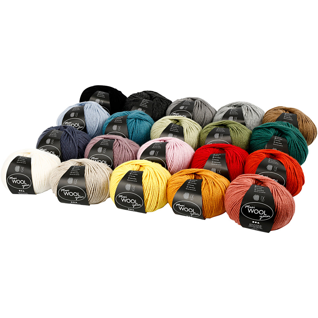 Hilo de lana colores surtidos L: 125 m 100 g
