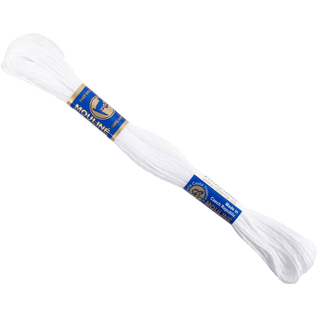 Hilo de bordar blanco — 12x8 m (1 pack)