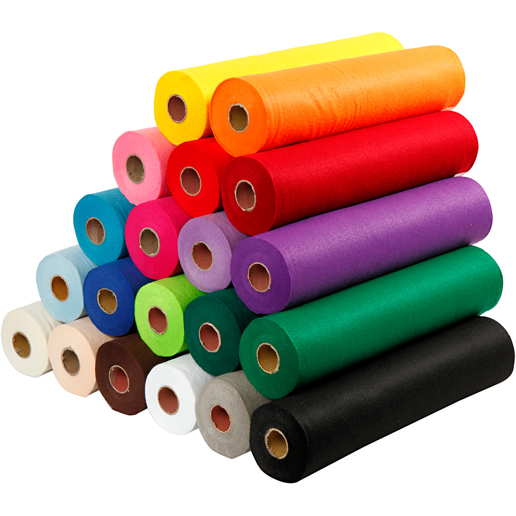 Fieltro para manualidades colores surtidos 200 g — 20x5 m (1 pack)