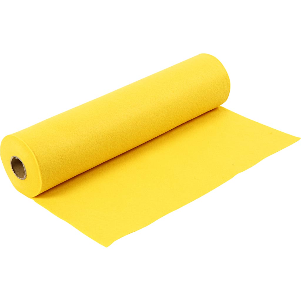 Fieltro para manualidades amarillo 200 g — 5 m (1 rollo)