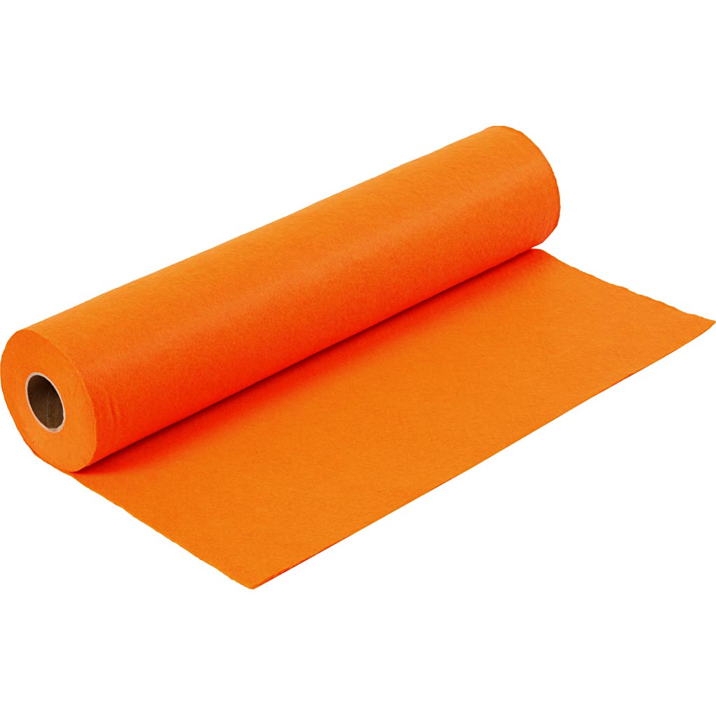 Fieltro para manualidades naranja 200 g — 5 m (1 rollo)