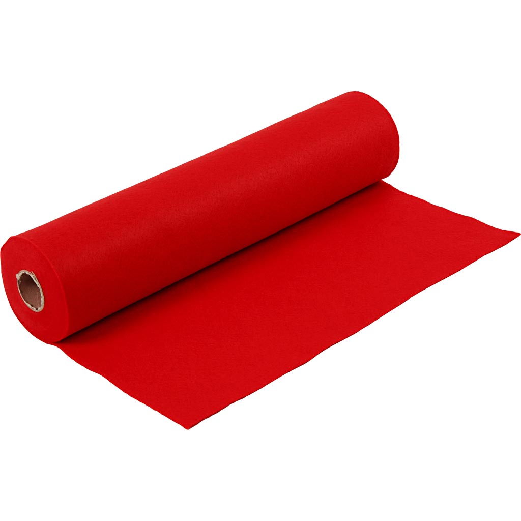 Fieltro para manualidades rojo 200 g — 5 m (1 rollo)