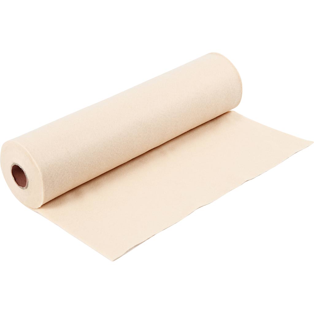 Fieltro para manualidades beis 200 g — 5 m (1 rollo)
