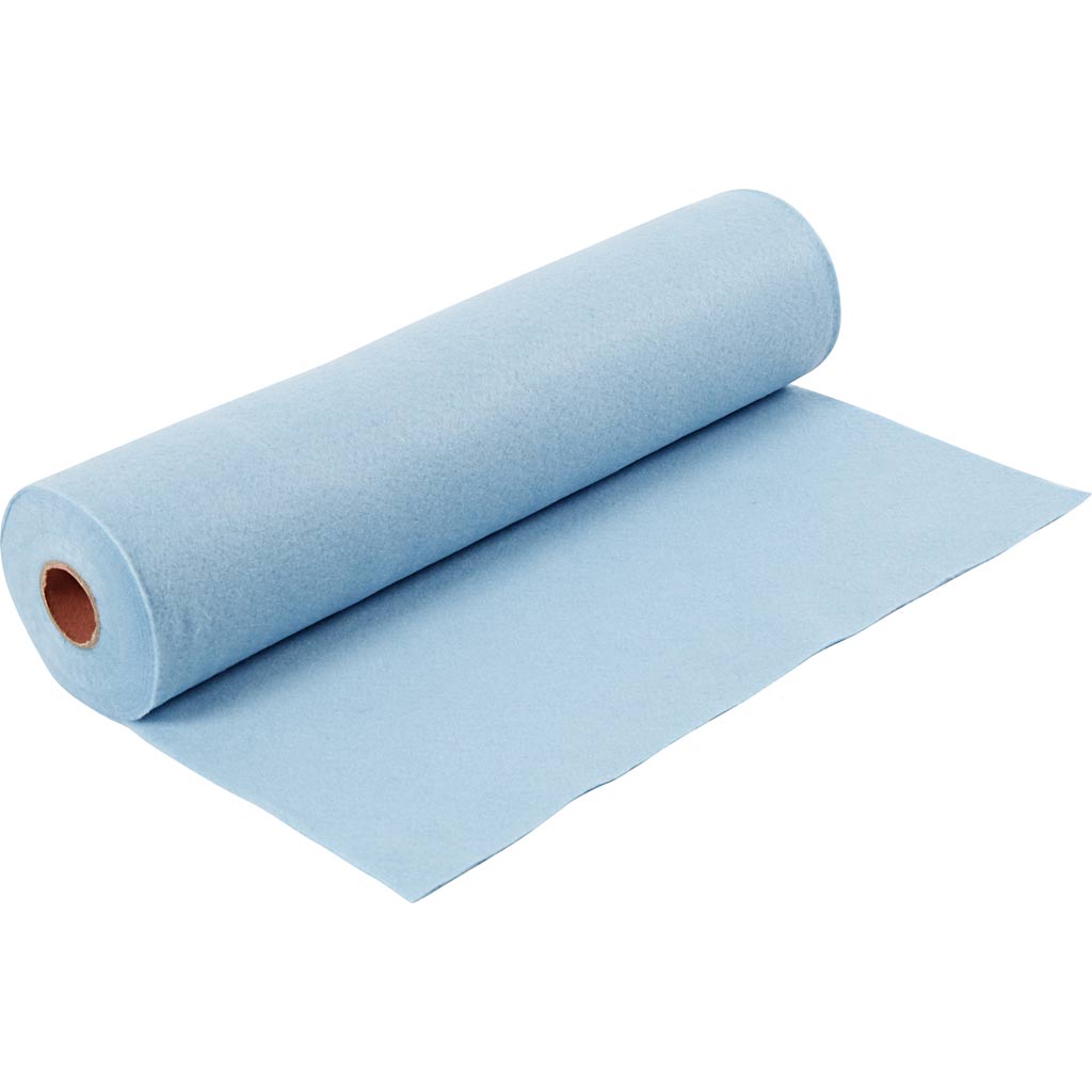 Fieltro para manualidades azul claro 200 g — 5 m (1 rollo)